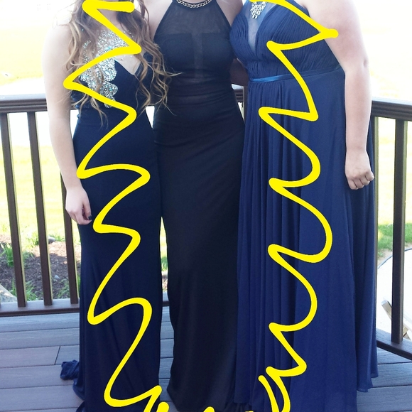 Black Mermaid Prom Dress - Picture 3 of 8